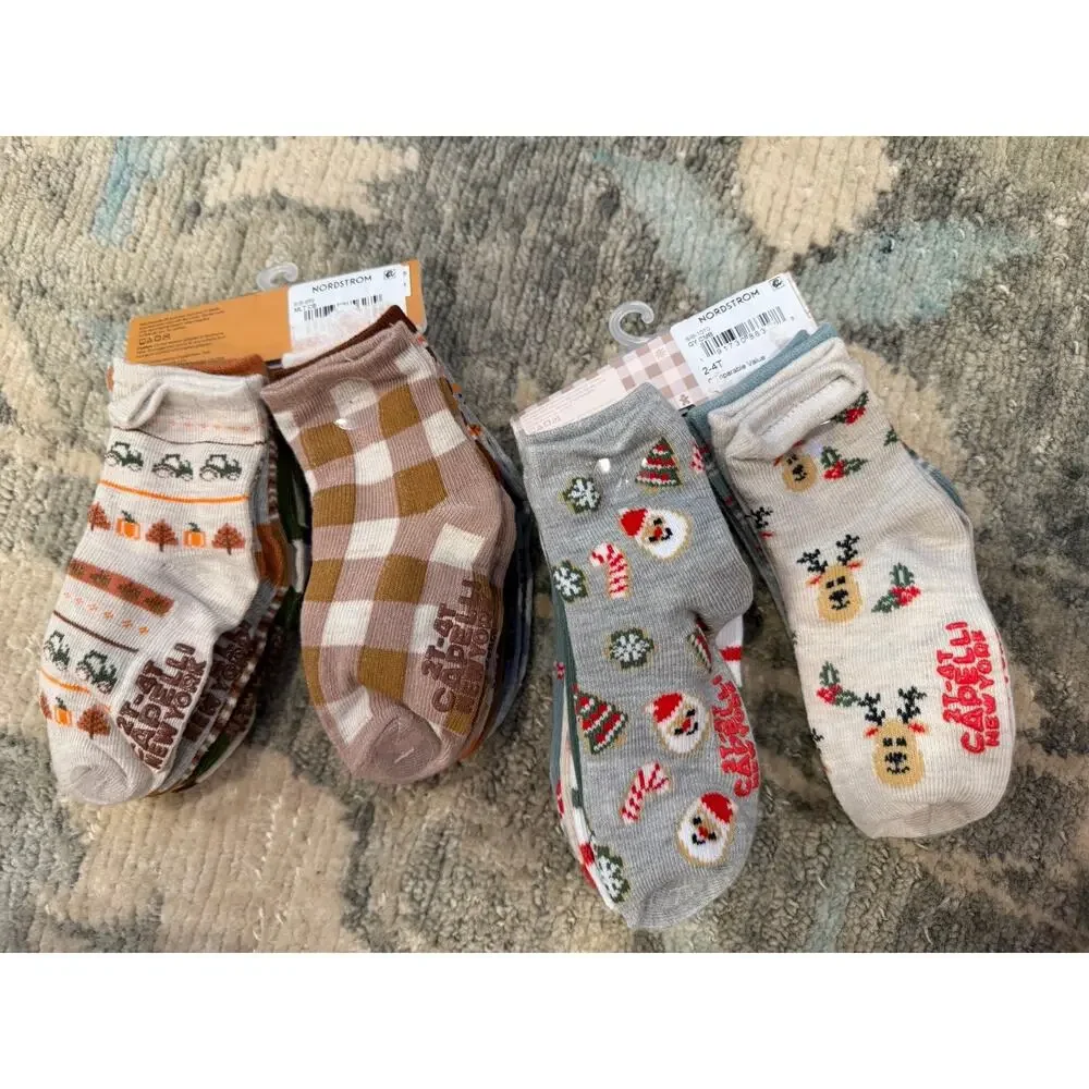 Capelli NY Unisex Kids Non Slip Socks 20 Pairs 2t-4T NIB NWT
